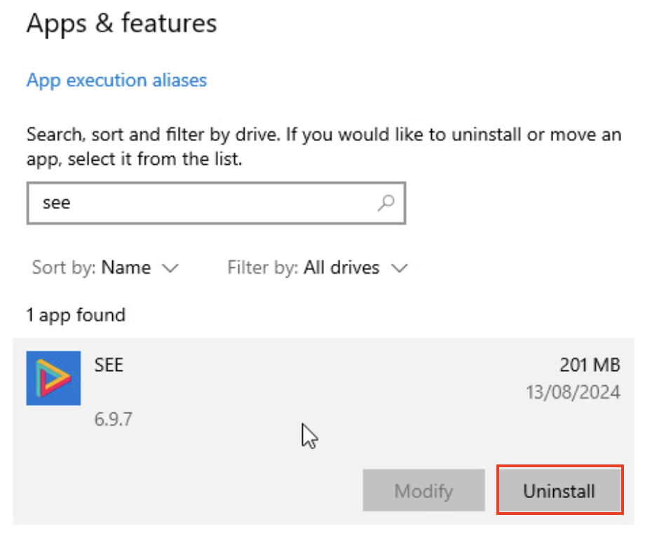 SEE Uninstall