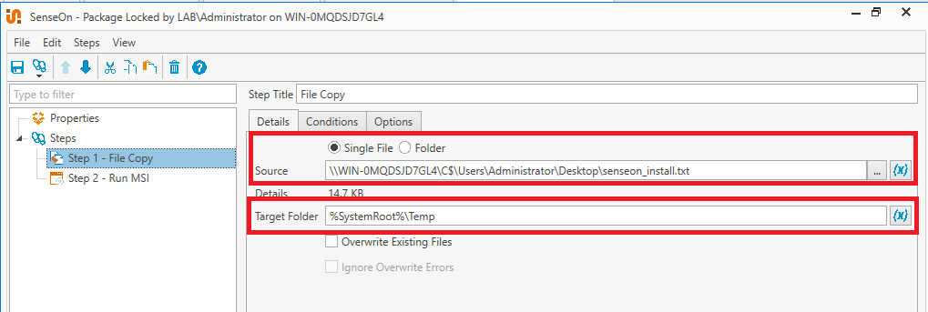 Define source and target in PDQ