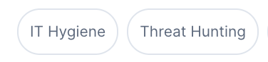 Reveal dashboard filter options: IT Hygiene, Threat Hunting and All.